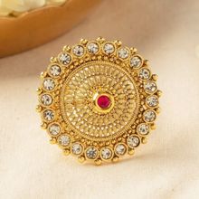 Azai by Nykaa Fashion Gold Tone Embellished Ring