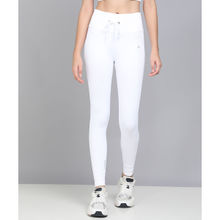 Kobo White Ankle Length Sports Leggings