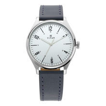 Titan Silver Round Analog Watch -1802SL02 (Free Size)