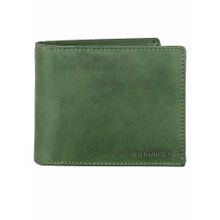 WILDHORN RFID Protected Genuine High Quality Leather Green Wallet for Men