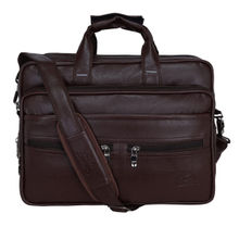 Leather World Expandable Vegan Leather 15.6 inch Laptop Bags Office Bag Men