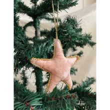 Belleven Velvet Five Point Star Ornament (Pink)