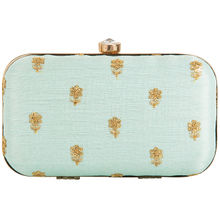 Parizaat By Shadab Khan Shining Light Blue Embroidered Clutch