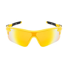 MAGNEQ Rectangular Shaped Uv Protected Yellow Sports Sunglasses MG 9181/S C4 HZ 7020