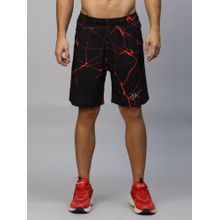 AESTHETIC NATION Aspire 2 In 1 Inner Compression Red Printed Shorts