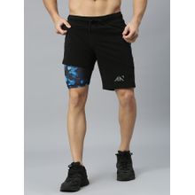 AESTHETIC NATION Critical 2 In 1 Inner Compression Blue Printed Shorts