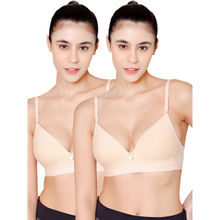 Bodycare Seamless Wire Free Padded Sports Bra-Pack Of 2 - Nude