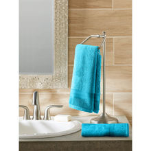 RAYMOND HOME 450 Gsm Cotton Aqua Hand Towels (Pack Of 2) (M)