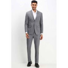 Allen Solly Grey Solid Formal Suit (Set of 2)