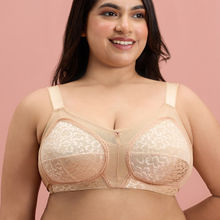 Nykd By Nykaa Ultimate No Bulge, Shape & Support Non Padded Non Wired Lace Bra NYB033 Sand
