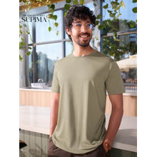 The Souled Store Supima: Dune Beige Men T-Shirt