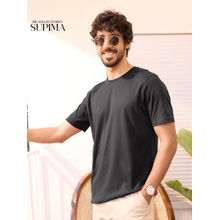 The Souled Store Supima: Dark Grey T-Shirt