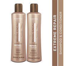 Cadiveu Brasil Cacau Extreme Repair Shampoo & Conditioner Combo For Damaged Hair