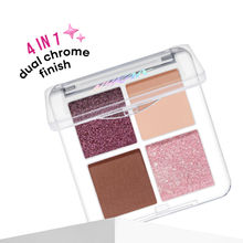 Nykaa Stardust Multi-Texture Holographic Quad Eyeshadow Palette - url/irl