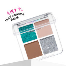 Nykaa Stardust Multi-Texture Holographic Quad Eyeshadow Palette - Cyber Baddie