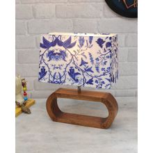 Homesake Wood Table Lamp Walnut Oblong Birds