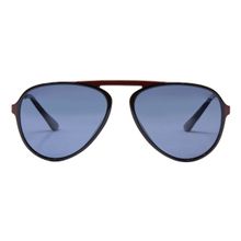 Enrico Red Polycarbonate Aviator Czar Unisex Sunglasses