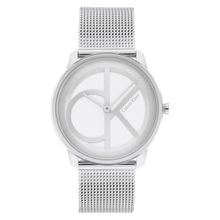 Calvin Klein Iconic Mesh Quartz Silver Round Dial Unisex Watch - 25200032