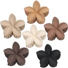 Bronson Professional 6 Pcs Hair Claw Clips Small Matte Flower Hair Clutcher multicolor