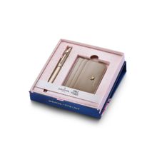 Sheaffer 100 Emily in Paris 9377 Champagne Gold Ball Pen & Credit Card Holder (Pack of 2)
