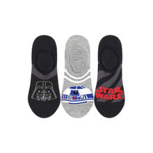 Supersox 3 Pairs No Show Disney Loafer Socks for Men (Disney Star Wars, Free Size)