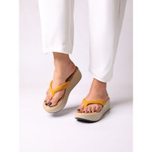 Monrow Catherine Yellow Flatform Heels
