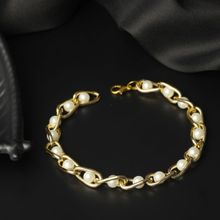PRITA Ocean Pearl Gold Plated Linked Bracelet