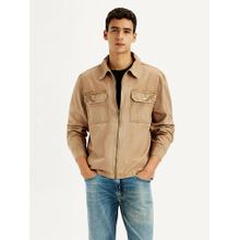 Levi's Men's Overdyed Solid Tan Shacket