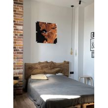 Wewood Stylish Resin Wall Clock Teak Wood & Black Resin Elegance