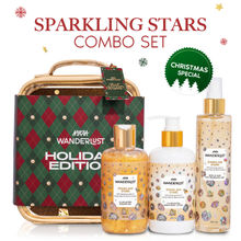 Wanderlust Sparkling Stars Luxury Perfume Christmas Gift Set Body Wash, Lotion, Mist Fruity Vanilla