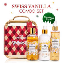 Wanderlust Swiss Vanilla Luxury Perfume Christmas Gift Set, Lotion, Body Wash, Mist, Sweet Scent