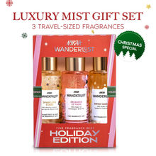 Wanderlust Set Of 3 Fine Fragrance Mist Luxury Christmas Gift Set (Champagne, Berries, Vanilla)