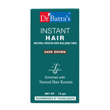 Dr Batras Instant Hair Natural Keratin Hair Building Fibre Dark Brown for All Hair-Volume Powder-Paraben free
