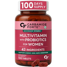 Carbamide Forte Multivitamin Tablets for Women, With Probiotics & 43 Ingredients, Veg Tablets