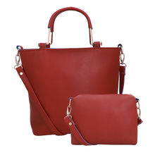 Lapis O Lupo Women's Handbag and Sling Bag Combo (Red) (Set of 2)