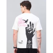 98 Degree North Off White Drop Shoulder T-Shirt