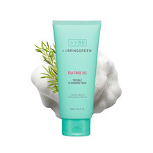 BRING GREEN Tea Tree Cica Trouble Cleansing Foam With Salicylic Acid For Acne-Prone Skin
