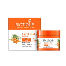 Biotique SUN SHIELD Carrot Ultra Protective Face Cream 40+ SPF Sunscreen
