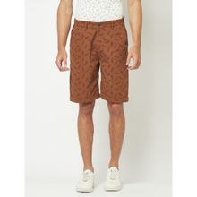 CRIMSOUNE CLUB Mens Brown Floral Shorts