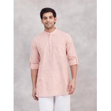 Fabindia Peach Cotton Short Kurta
