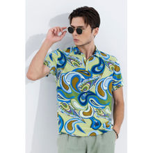 Snitch Men Multi-Color Paisley Regular Fit Polo T-Shirt