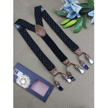 PELUCHE Black 6 Clips Suspender