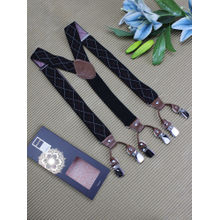 PELUCHE Black 6 Clips Suspender
