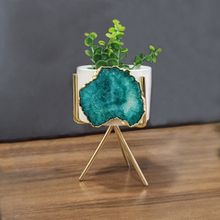 Gemtherapy Agate Planter - Green