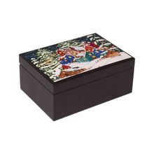 KOLOROBIA Christmas Time Design Inspiration Decorative Luxury Wooden Tea Storage Chest Organizer