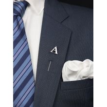 PELUCHE Alphabet 'A' Silver Lapel Pin