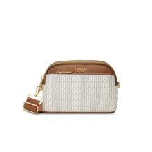 Lavie Luxe Off White Synthetic Leather Printed Slingbag with Detachable Strap