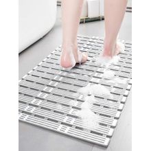 BIANCA Anti Slip Bath Mat -1Pc (Eurogrid) Stripe-Light Grey and White