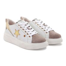 Whitesta White Pu Coated Leather Women Sneaker
