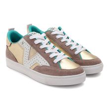 Whitesta Gold Leather Women Sneaker